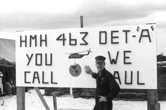 A HMH-463 Marine at Quang Tri