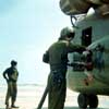 A CH-53 gets fueled