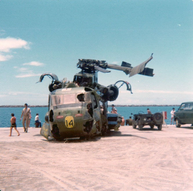 YH14 wreck aboard Navy Ship in Hawaii.