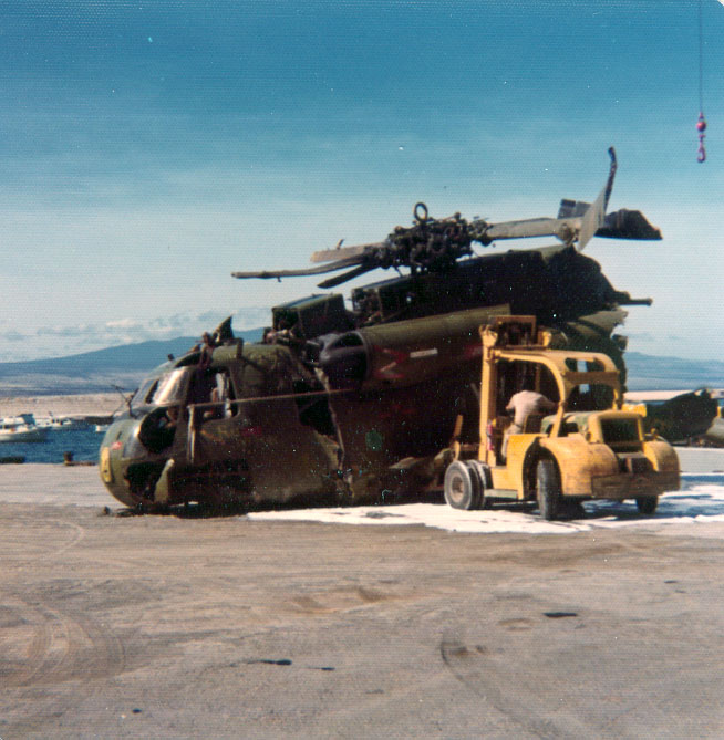 YH14 wreck aboard Navy Ship in Hawaii.