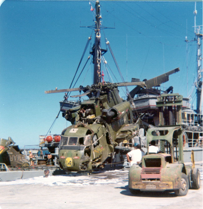 YH14 wreck aboard Navy Ship in Hawaii.