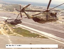 YH3 & YH2 in a break over Kaneohe.