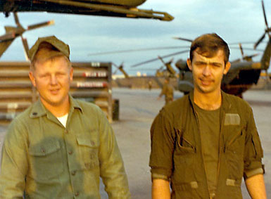 Two HMH-463 Crew/Chiefs on MMAF Flightline