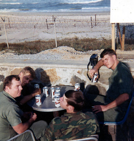 Four Squadron-mates at the EM Club